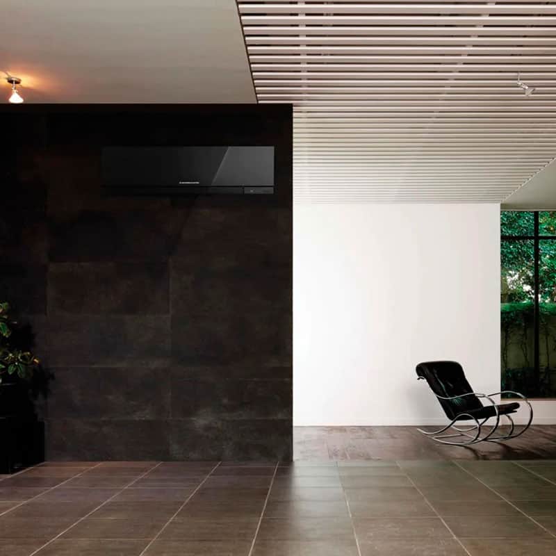 Unidad interior negro de aire acondicionado MITSUBISHI ELECTRIC MSZ-EF35VGK-W R-32