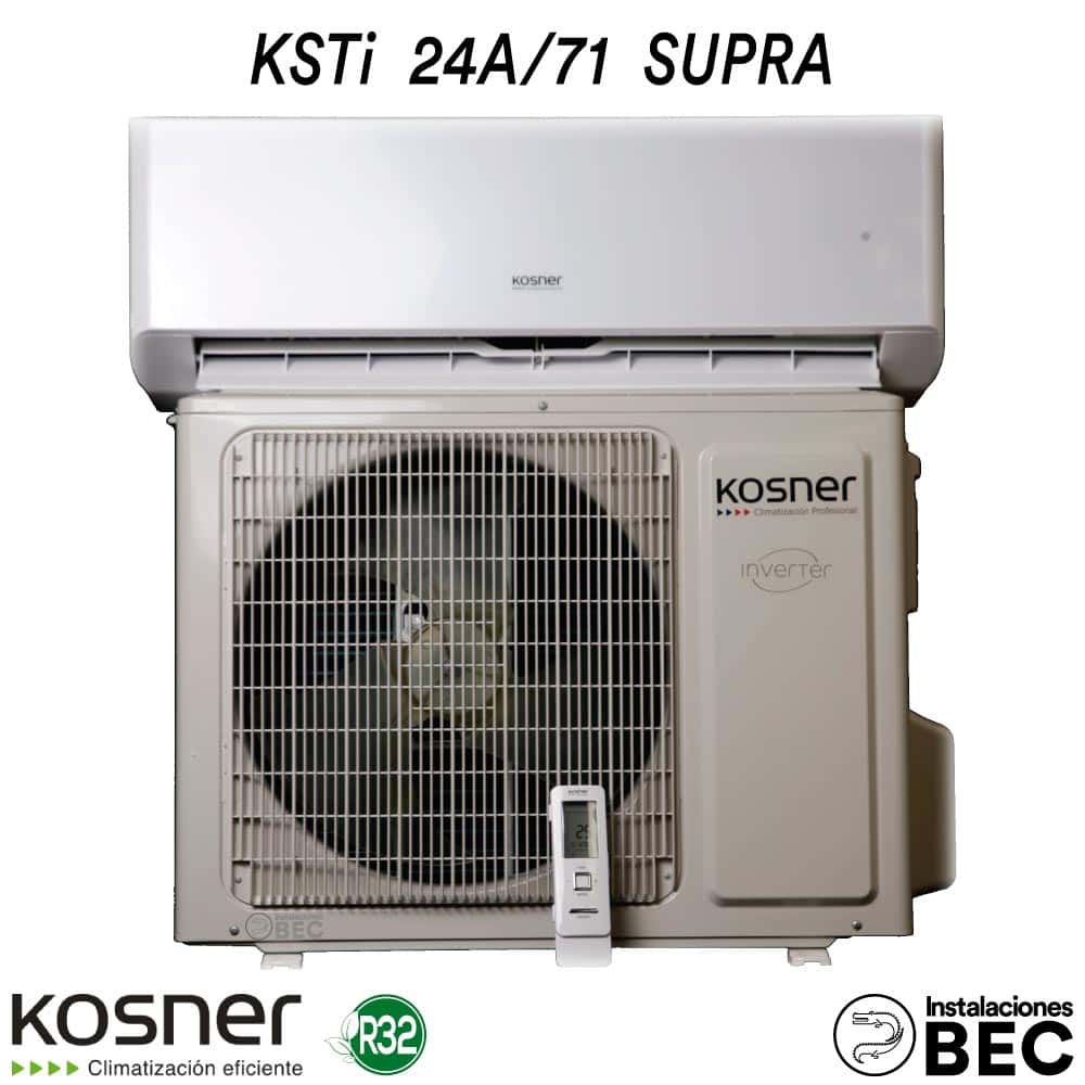 Ficha con características del aire acondicionado KOSNER KSTi 24A/71 SUPRA - eficiencia
