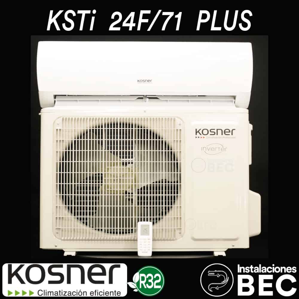 Ficha con características del aire acondicionado KOSNER KSTi 24F/71 PLUS - eficiencia