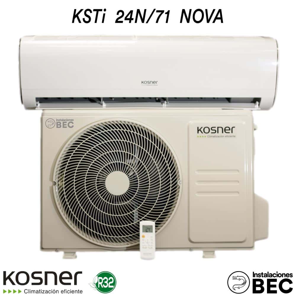Ficha con características del aire acondicionado KOSNER KSTi 24N/71 NOVA - eficiencia