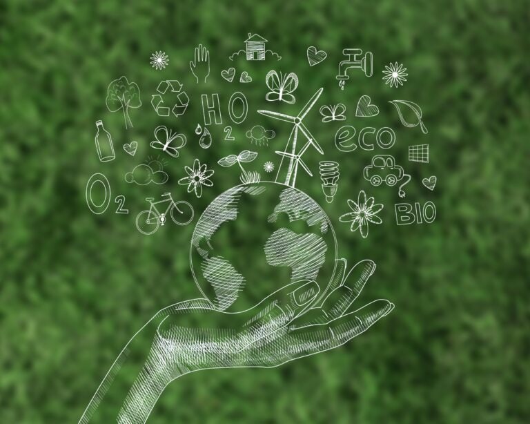 Cuidado del medio ambiente, energía verde y sostenibilidad con instalaciones ecológicas y energías renovables, promoviendo un futuro más limpio y saludable para todos.